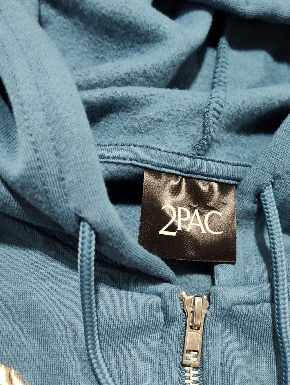 Tupac Shakur Men's Blue Steel 2PAC Graphic Full-Zip Jacket/Hoodie, Size XXXL - Picture 7 of 13